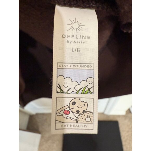 Women's Aerie OFFLINE Brown Oversized Fit Sweatshirt L - Picture 6 of 8